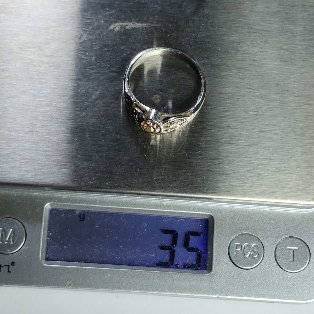 925‎ Sterling Silver Ring Citrine .925 Size 8 - Picture 9 of 10